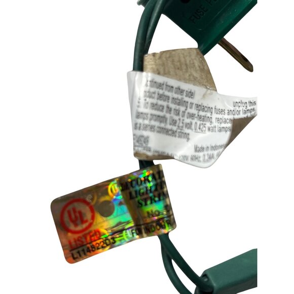 UL-Listed Green Wire 100 Multicolor Christmas String Lights W/ 3A Fused Plug  9i - Picture 3 of 5